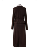 [Preview] Stretchy Vest And Dress Two-Piece Set With Silk & Belt GOELIA