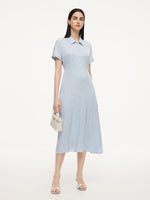 22MM Mulberry Silk Women Maxi Shirt Dress GOELIA