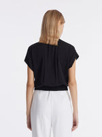19 Momme Mulberry Silk Twist Waist Women Top GOELIA