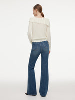 Four-Way Stretch Denim Women Flared Jeans GOELIA