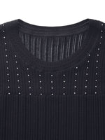 Lyocell Blend Rhinestone Women Knit Tank Top GOELIA