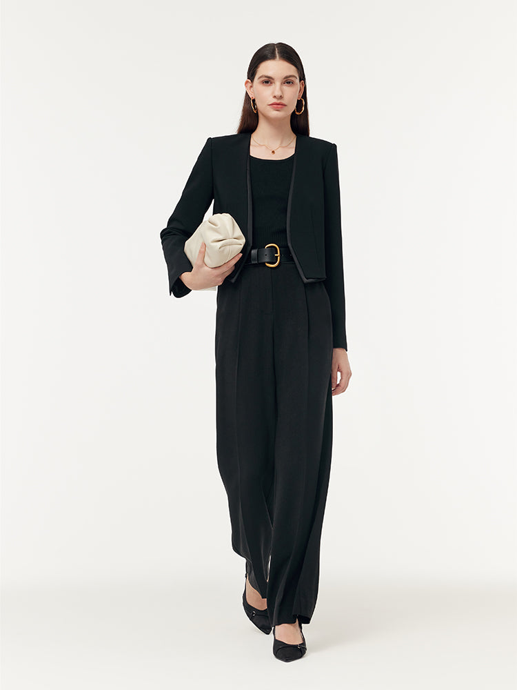 Wool Double Layer Women Blazer GOELIA