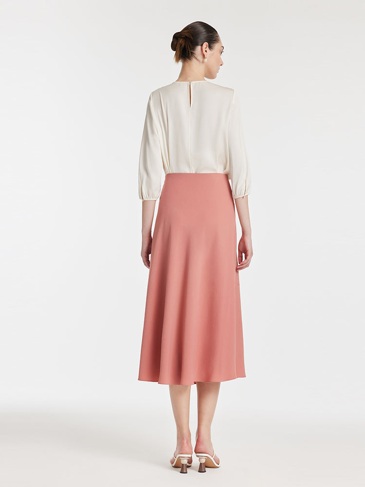 Acetate A-Line High-Waisted Women Half Skirt GOELIA