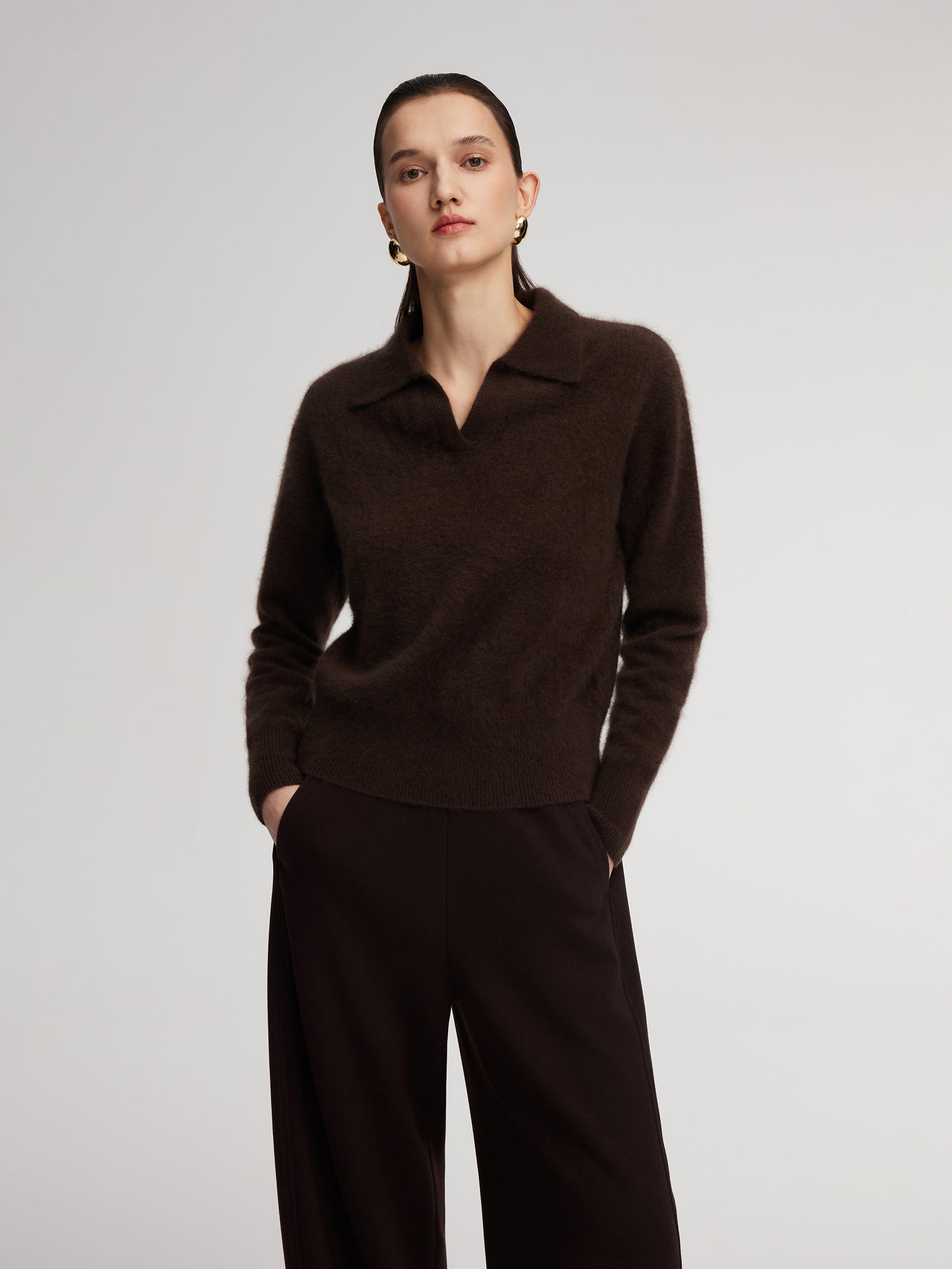 [Preview] 100% Brushed Wool Women Sweater GOELIA