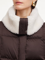 Teddy Collar Goose Down Crop Jacket GOELIA
