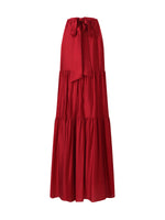 Tencel Blend Halter Maxi Dress With Detachable Flower GOELIA