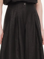 18MM Gambiered Canton Gauze Women High-Waisted Culottes GOELIA