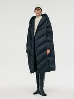 Unisex Hooded Long Goose Down Coat GOELIA