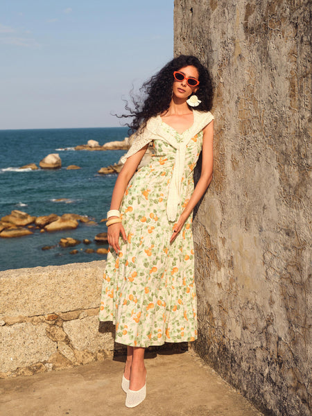 maxi dress and cardigan Purple Printed for Women with Matching a plunging neckline R.Vivimos Womens Summer Long Sleeve
