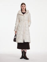 [Preview] Hooded Goose Down Belted Overcoat GOELIA