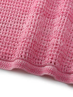Gradient Openwork Knit Top And Knit Camisole Two-Piece Set GOELIA