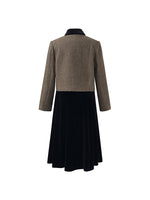 Washable Wool Double-Breasted Jacket And Skirt Two-Piece Set GOELIA
