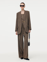 100% Washable Wool Square Neck Women Vest GOELIA