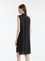 Xiang Yun Silk Asymmetric Hem Women Qipao Mini Dress GOELIA