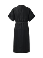 Xiang Yun Silk V-Neck Midi Dress GOELIA