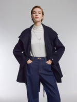 [Preview] Wool Cashmere Blend Double-Faced Women Wrap Coat GOELIA
