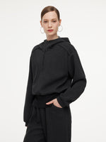 Half-Zip Hooded Knit Top And Pants Two-Piece Set GOELIA