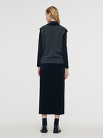 Wool Blend Vest And Mock Neck Top Two-Piece Set GOELIA