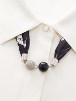 [Preview] 22MM Mulberry Silk Women Shirt With Silk Scarf GOELIA
