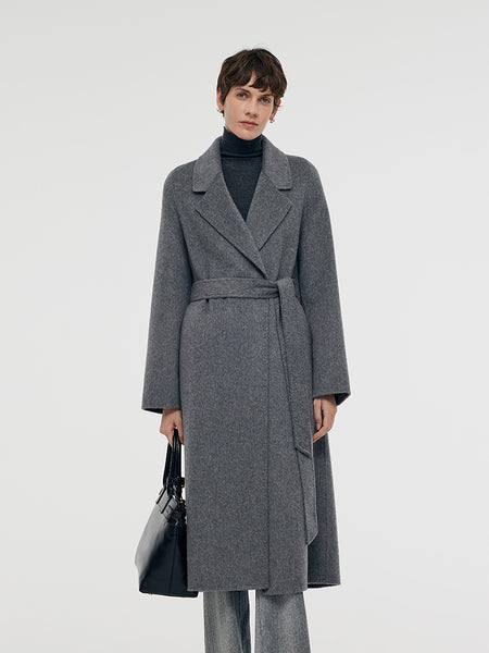 Alpaca Wool Belted Women Overcoat – GOELIA