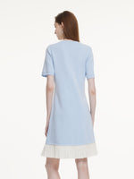 Tencel Blend Color Block Women Knit Mini Dress GOELIA