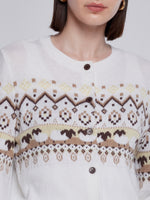 [Preview] Wool Blend Sheep Fair Isle Women Cardigan GOELIA
