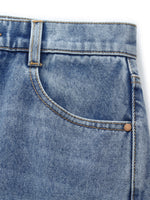 100% Cotton Denim Women Tapered Ankle Jeans GOELIA