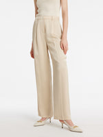 Acetate Straight Full Length Women Pants GOELIA
