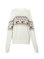 [Preview] Wool Blend Sheep Fair Isle Unisex Sweater GOELIA