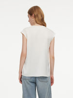 22MM Mulberry Silk Asymmetrical Ruffle Women Blouse GOELIA