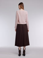 Dual-Buckle A-Line Women Pleated Skirt GOELIA