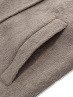 Alpaca Wool Blend Double-Faced Women Wrap Coat With Scarf GOELIA