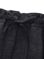 18MM Gambiered Canton Gauze Women Drawstring Waist Wide Leg Pants GOELIA