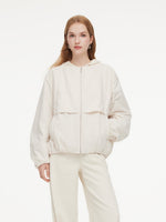 Round Neck Relaxed Fit Women Padded Jacket GOELIA