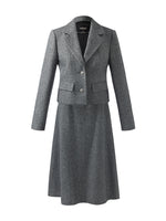 Washable Wool Crop Jacket And Half Skirt Two-piece Set GOELIA