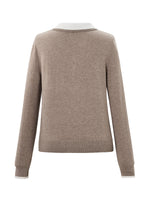 [Preview] 100% Wool Mock-Layered Women Knit Top GOELIA