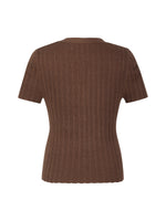 [Preview] Lyocell Blend V-Neck Women Glittering Knit Top GOELIA