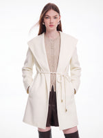 [Preview] Cashmere Wool Blend Double-Faced Women Wrap Cape Coat GOELIA