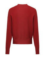 Pure Wool Mock Neck Women Sweater GOELIA
