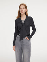 Wool Blend Mock-Layered Women Knit Top GOELIA