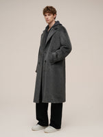 Brushed Alpaca Wool Blend Unisex Overcoat GOELIA