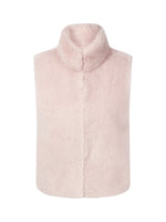 [Preview] 100% Shearling Wool Stand Collar Women Vest GOELIA