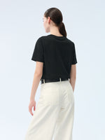 Cotton Beaded Letter Women T-Shirt GOELIA