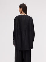 18MM Gambiered Canton Gauze Round Neck Women Shirt GOELIA