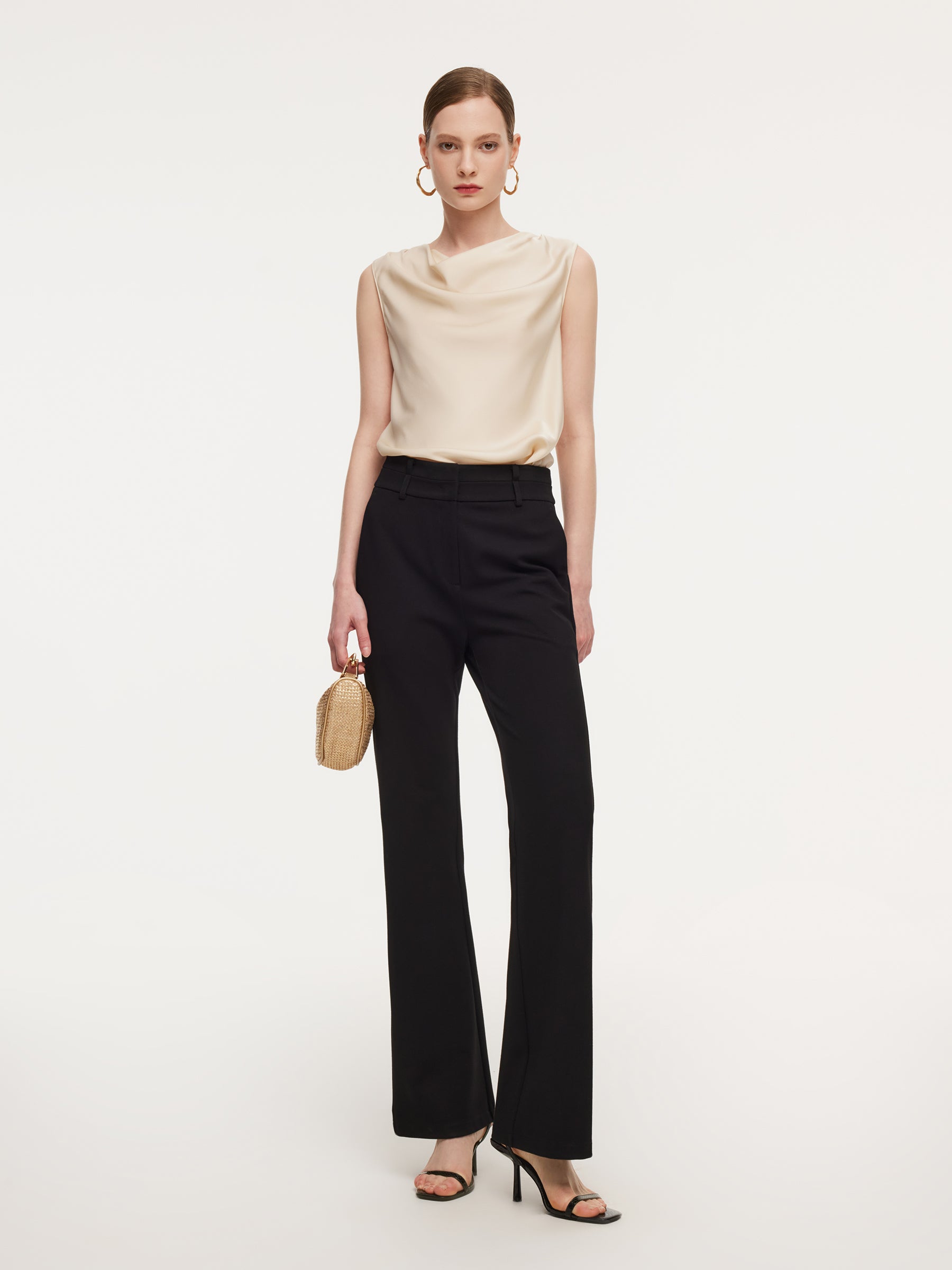 [Preview] Stretch Slim Fit Women Flared Pants GOELIA