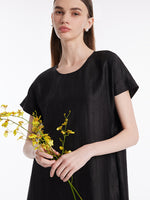 16 Momme Xiang Yun Silk Women Midi Dress GOELIA