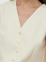 Worsted Wool Single-Breasted Women Vest GOELIA