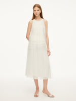 Lace Embroidered Sequins Halter Top And Mesh Skirt Two-Piece Set GOELIA