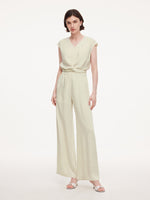 100% Acetate Straight Leg Women Pants GOELIA