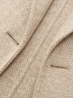 Wool Cashmere Herringbone Double-Faced Unisex Coat GOELIA